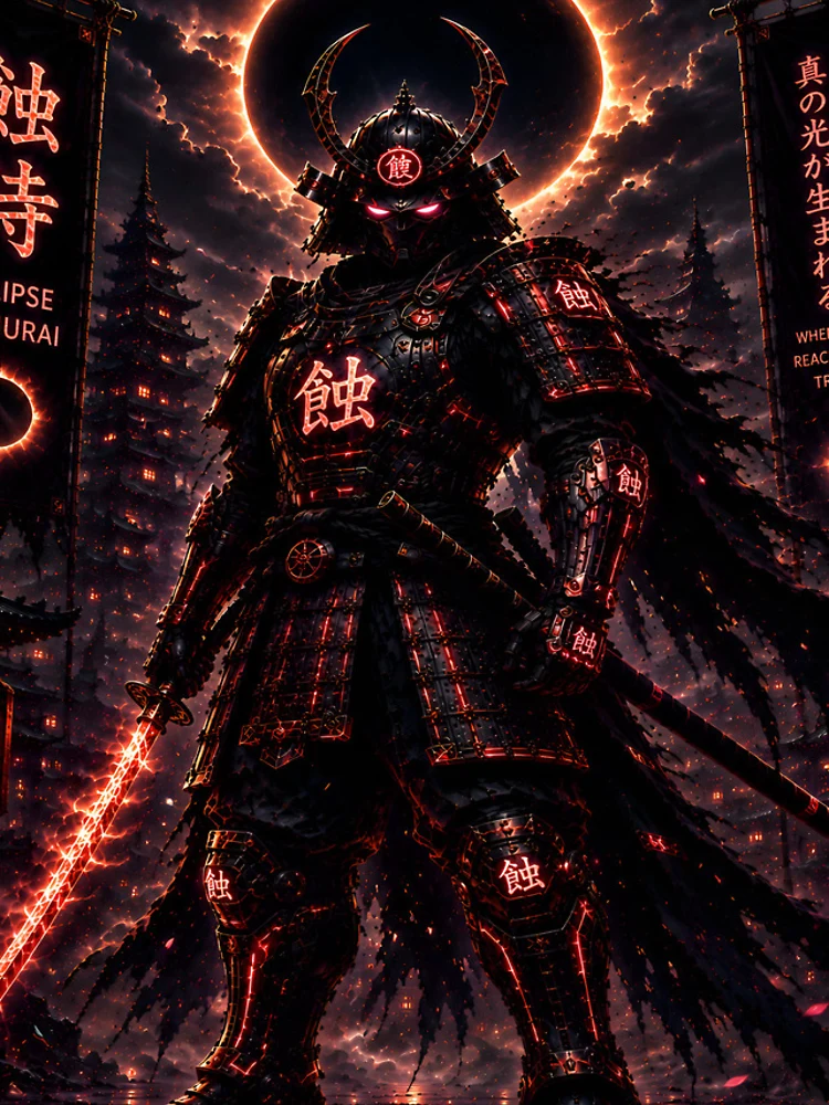 Thumbnail 4 of 4, iPhone Case, Eclipse Samurai designed and sold by RiteshCenter .