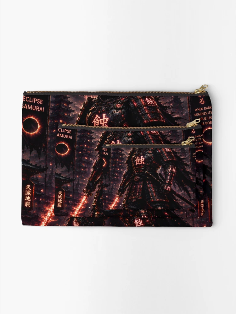 Thumbnail 2 of 4, Zipper Pouch, Eclipse Samurai designed and sold by RiteshCenter .