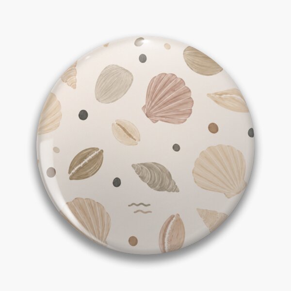 Item preview, Neutral Coastal Seashell Pattern – Soft Beachy Seamless Design designed and sold by Barelythere2324.