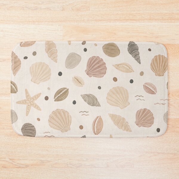 Item preview, Neutral Coastal Seashell Pattern – Soft Beachy Seamless Design designed and sold by Barelythere2324.