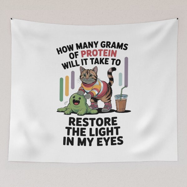 Item preview, Protein Cat Restore Light Funny Gym Workout Shirt designed and sold by SoyLamderma.