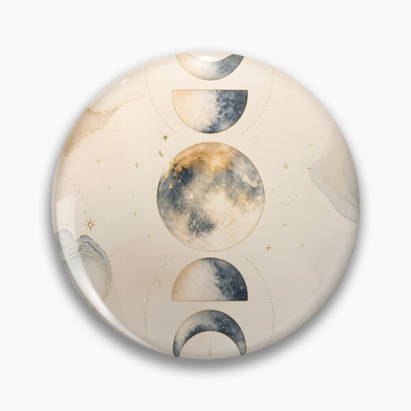 Item preview, Melodious Ivory Moon Phase Celestial Watercolor designed and sold by Glitchart66.