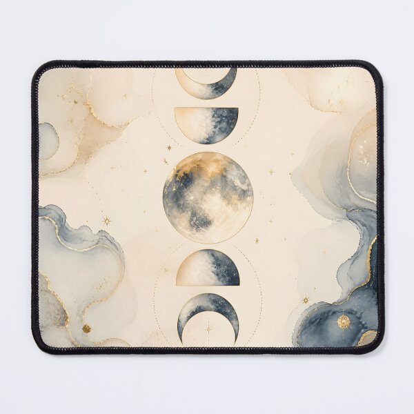 Item preview, Melodious Ivory Moon Phase Celestial Watercolor designed and sold by Glitchart66.