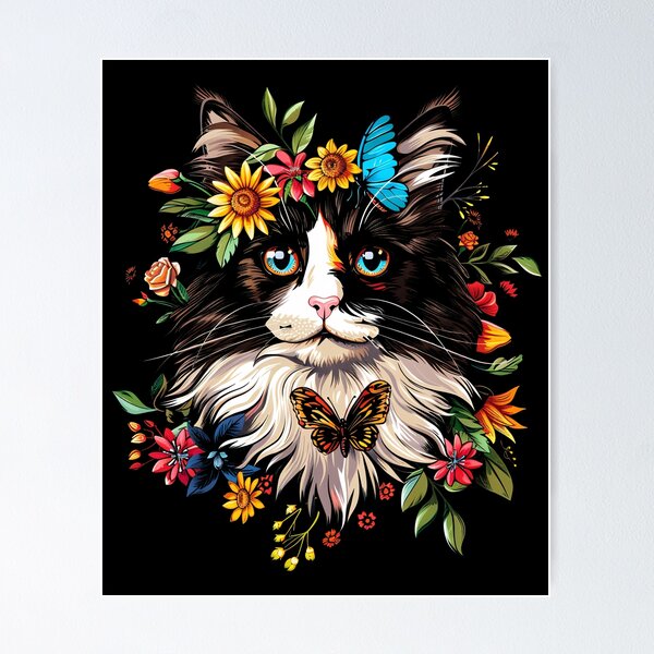 Item preview, Funny Ragdoll Cat Floral Colorful Boys Girls Kids designed and sold by rafaeltto.
