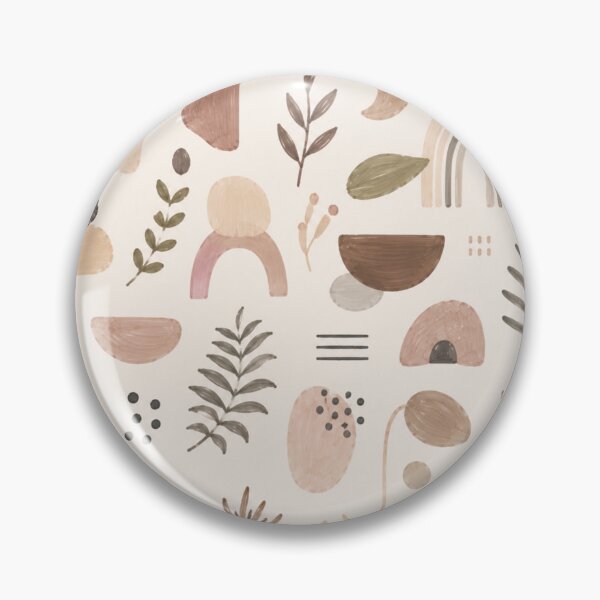 Item preview, Boho Abstract Seamless Pattern – Neutral Watercolor Rainbow & Botanical Design designed and sold by Barelythere2324.