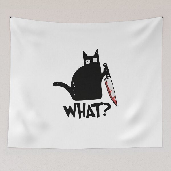 Item preview, What Cat With Bloody Knife Shirt designed and sold by SoyLamderma.