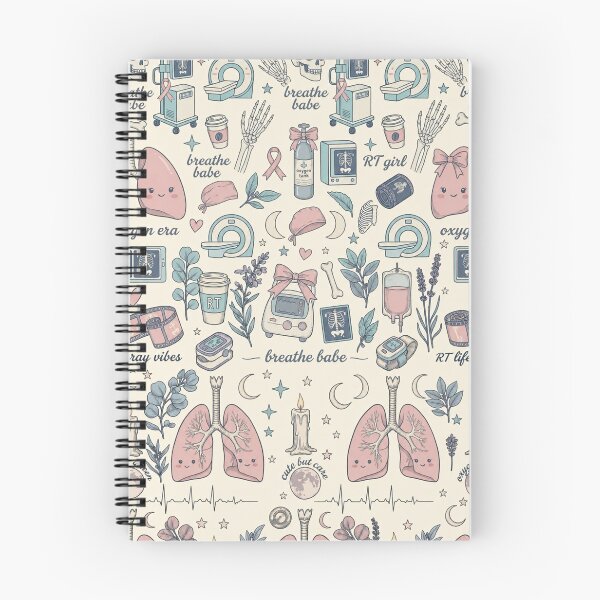 Item preview, Cute Respiratory Therapist Coquette Pattern | RT Girl Pastel Medical Aesthetic Collage designed and sold by ClinicalHubs.