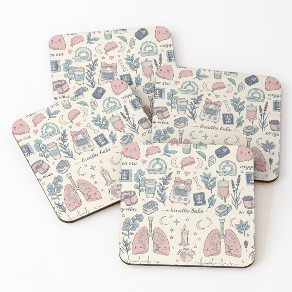 Item preview, Cute Respiratory Therapist Coquette Pattern | RT Girl Pastel Medical Aesthetic Collage designed and sold by ClinicalHubs.