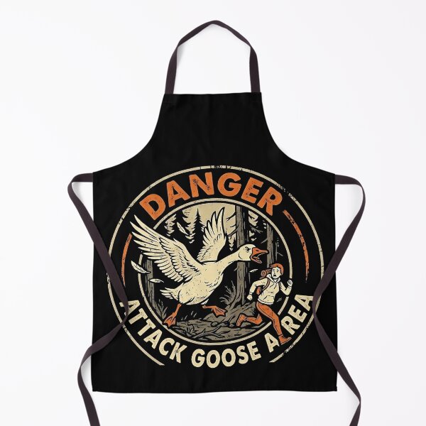 Item preview, Danger Attack Goose Area designed and sold by Funny Vintage Stickers And T-Shirts.