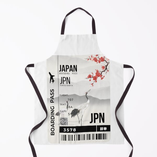 Item preview, Japanese Boarding Pass Stylized Crane designed and sold by InkWhirl.