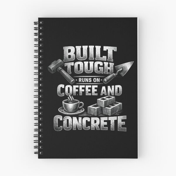 Item preview, Built Tough Runs on Coffee and Concrete | Construction Worker Humor Design designed and sold by Ladys-Gents.