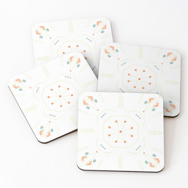 Item preview, Floral Geometric Tile Pattern — Blue Lemon Studio Original Illustration designed and sold by BluelemonStudio.