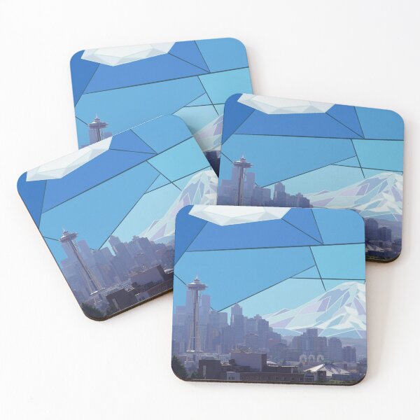 Item preview, Seattle with Rainier Mountain | America (USA)  designed and sold by TigerArtStudio.