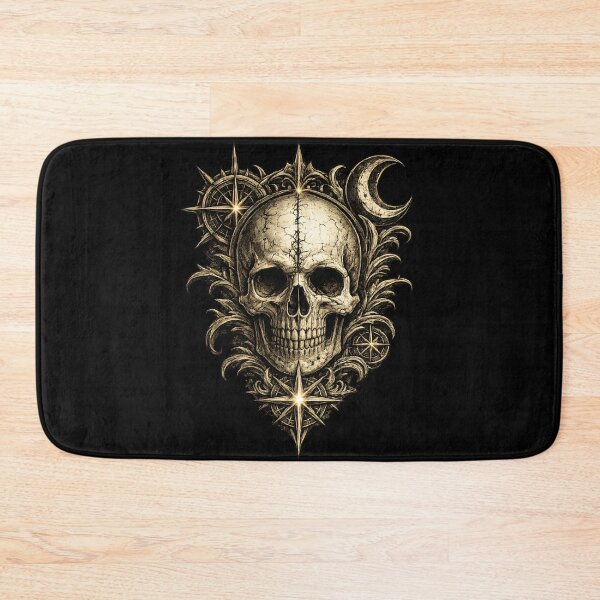 Item preview, Mystical Compass Skull – Gothic Celestial Art designed and sold by WonderPiks.