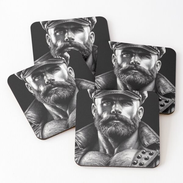 Item preview, Gay Leather Bar Daddy Wolf Defiant Currency Tom of Finland Tribute Gay Pride Graphic Design designed and sold by ItsAKinkThing.