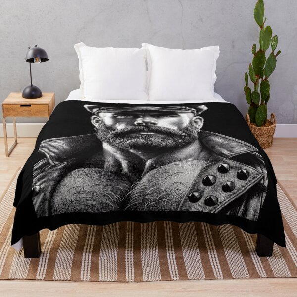 Item preview, Gay Leather Bar Daddy Wolf Defiant Currency Tom of Finland Tribute Gay Pride Graphic Design designed and sold by ItsAKinkThing.