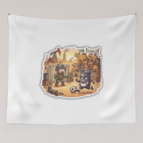 Item preview, Oil Football - Funny Politics Soccer Sticker designed and sold by sabarinath3421.