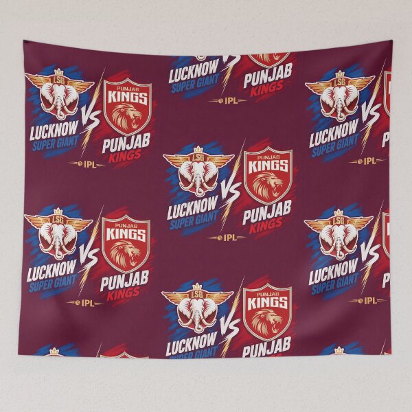 Item preview, Lucknow Super Giants vs Punjab Kings – Match Day Battle Tee designed and sold by Crick-Art.