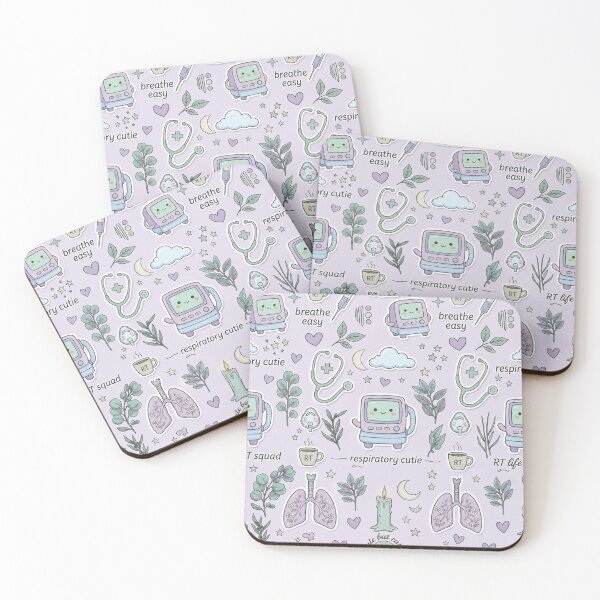 Item preview, Cute Respiratory Therapist Night Squad Pattern | Pastel RT Life Aesthetic Sticker Style Design designed and sold by ClinicalHubs.