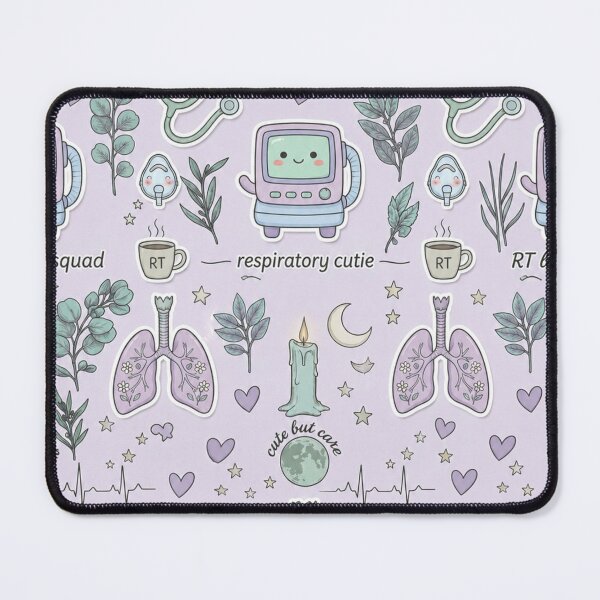 Item preview, Cute Respiratory Therapist Night Squad Pattern | Pastel RT Life Aesthetic Sticker Style Design designed and sold by ClinicalHubs.