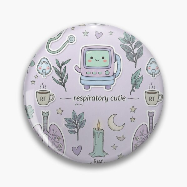 Item preview, Cute Respiratory Therapist Night Squad Pattern | Pastel RT Life Aesthetic Sticker Style Design designed and sold by ClinicalHubs.