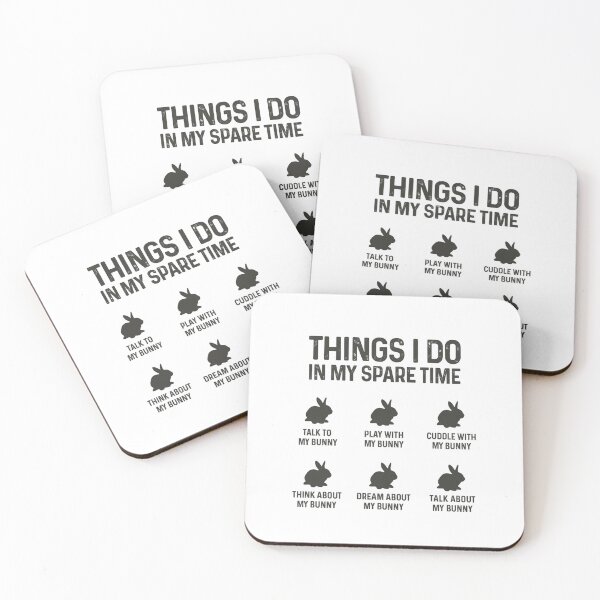 Item preview, Things I Do in My Spare Time Bunny — Funny Rabbit Owner Typography designed and sold by Colorful-Garden.