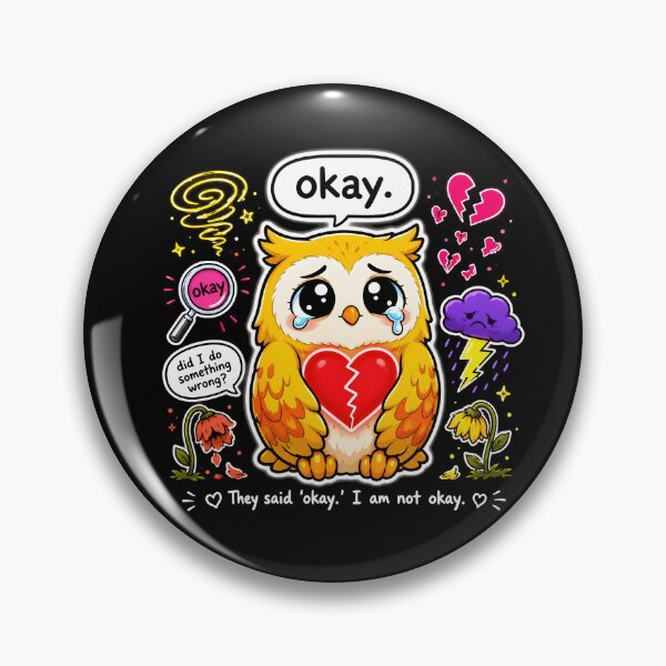 Item preview, RSD Owl Sticker – Rejection Sensitive Dysphoria ADHD Gift Funny Neurodivergent Dark Humor designed and sold by Martin's_Design.