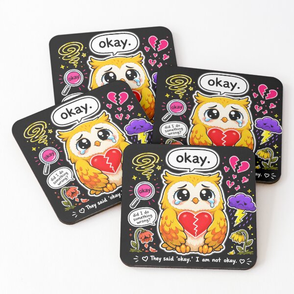 Item preview, RSD Owl Sticker – Rejection Sensitive Dysphoria ADHD Gift Funny Neurodivergent Dark Humor designed and sold by Martin's_Design.