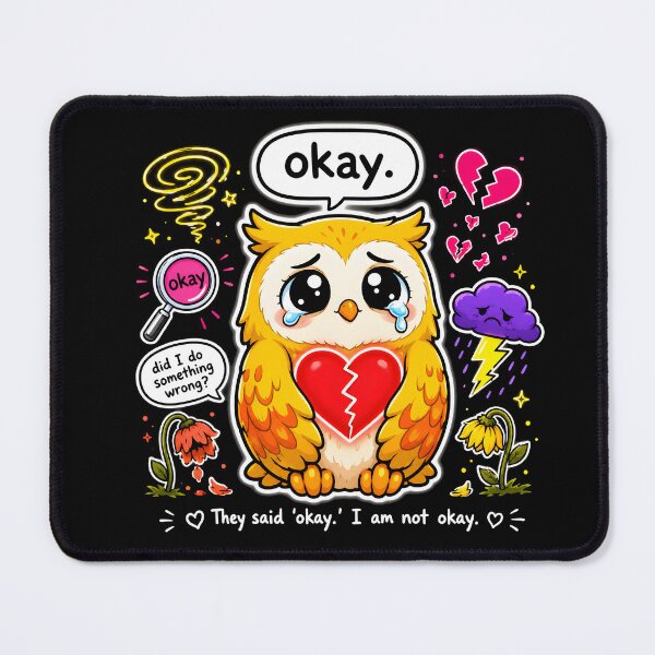 Item preview, RSD Owl Sticker – Rejection Sensitive Dysphoria ADHD Gift Funny Neurodivergent Dark Humor designed and sold by Martin's_Design.