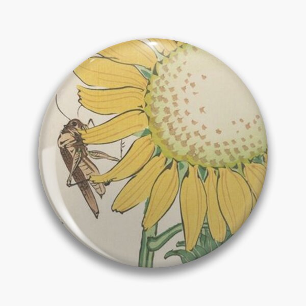 Item preview, Grasshopper and sunflower designed and sold by SharonTheFirst.