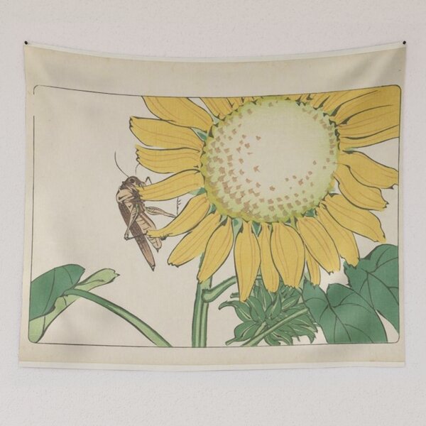 Item preview, Grasshopper and sunflower designed and sold by SharonTheFirst.