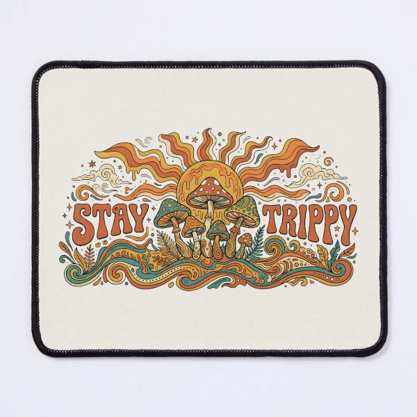 Item preview, Groovy 70s Psychedelic Mushrooms Stay Trippy Retro Nature designed and sold by Novastitchshop.
