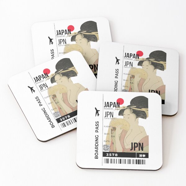 Item preview, Japanese Boarding Pass Geisha Stylized designed and sold by InkWhirl.