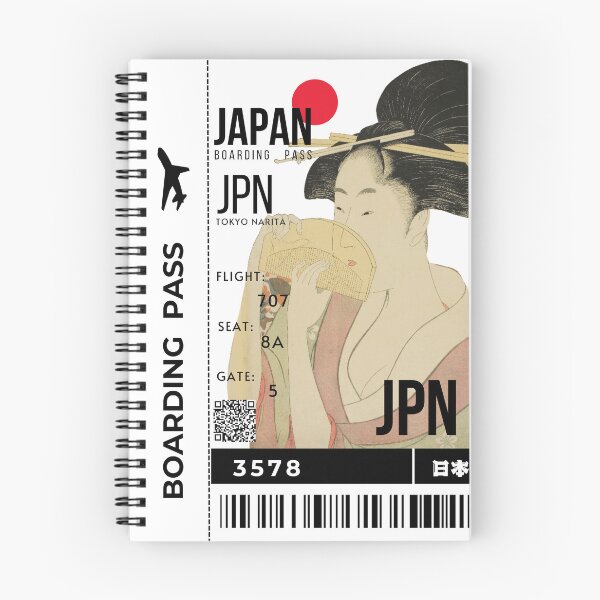 Item preview, Japanese Boarding Pass Geisha Stylized designed and sold by InkWhirl.