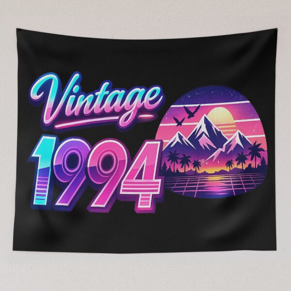 Item preview, Vintage 1994 Outrun Retro Sunset - 32nd Birthday Gift Art designed and sold by myforestfog.