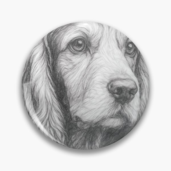 Item preview, Black and White Cocker Spaniel Pencil Sketch Portrait | Realistic Dog Drawing | Elegant Monochrome Pet Art designed and sold by Leon Woods Pencil Art.
