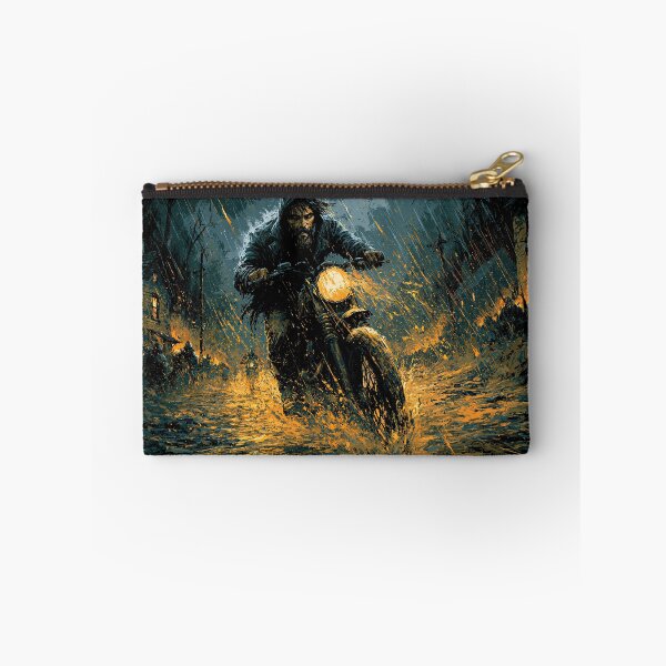 Item preview, Biker Silhouette Speeding Through Rain and Light  designed and sold by Piotrek0001.