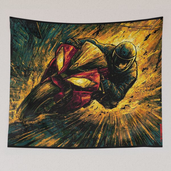 Item preview, Abstract Speeding Biker with Orange Motion Blur designed and sold by Piotrek0001.