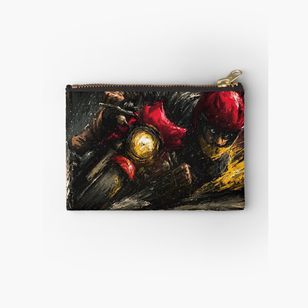 Item preview, Biker in Red Helmet Leaning Hard into Corner designed and sold by Piotrek0001.
