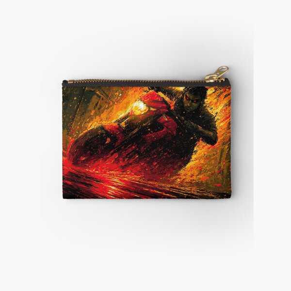 Item preview, Biker Speeding Through Red and Orange Fire Blur designed and sold by Piotrek0001.