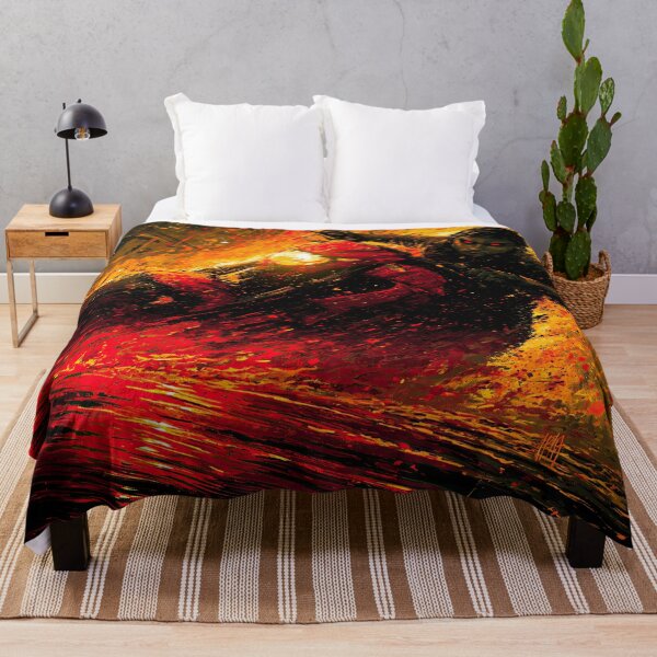Item preview, Biker Speeding Through Red and Orange Fire Blur designed and sold by Piotrek0001.