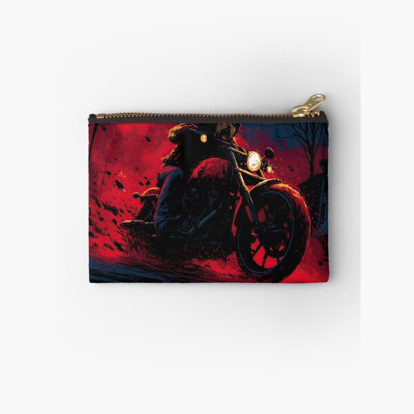 Item preview, Biker Silhouette Against Red Night Sky designed and sold by Piotrek0001.
