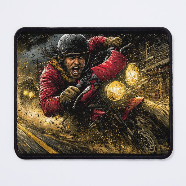 Item preview, Intense Biker Face Splashing Mud Toward Camera designed and sold by Piotrek0001.