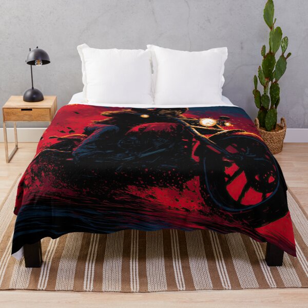 Item preview, Biker Silhouette Against Red Night Sky designed and sold by Piotrek0001.