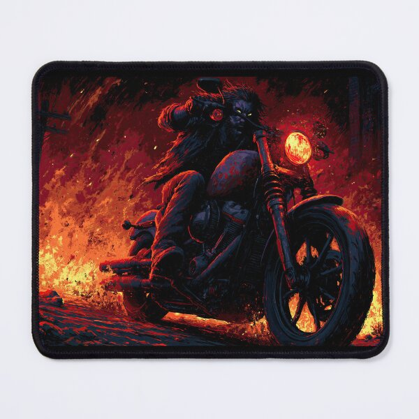 Item preview, Motorcycle Parked in Front of Burning Building designed and sold by Piotrek0001.
