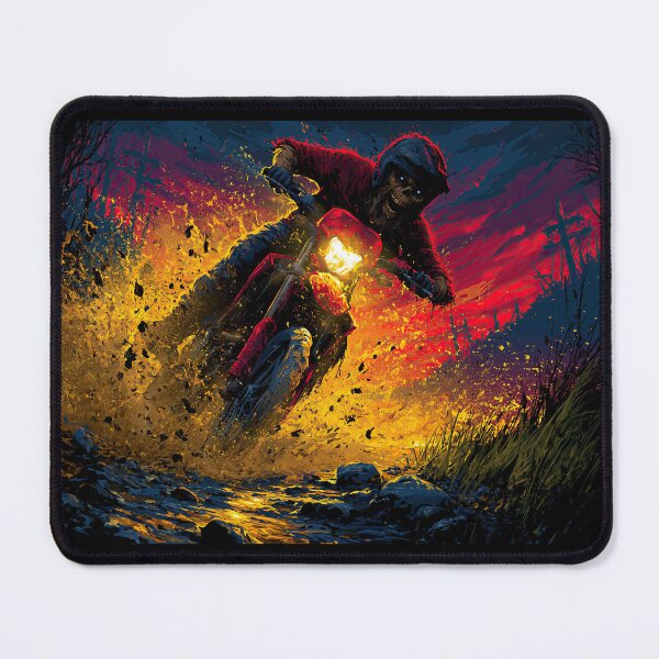 Item preview, Dirt Bike Rider Splashing Mud at Night designed and sold by Piotrek0001.