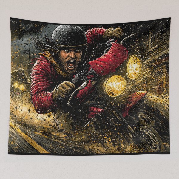 Item preview, Intense Biker Face Splashing Mud Toward Camera designed and sold by Piotrek0001.