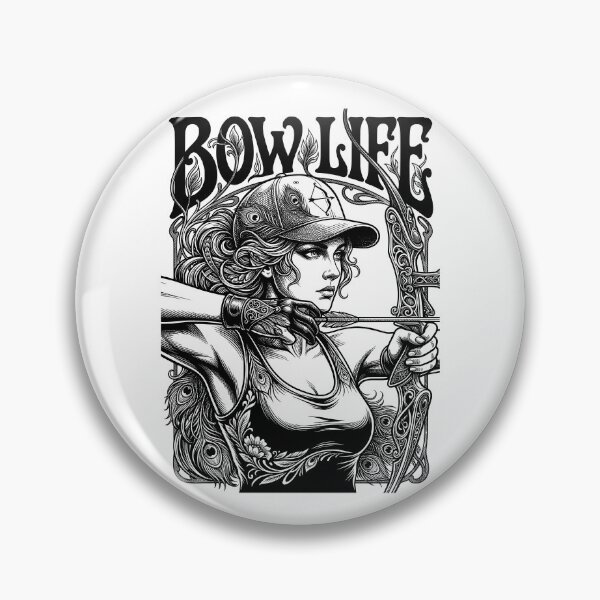 Item preview, Bow Life Archer Girl Vintage Archery Woman Art Nouveau designed and sold by GrandeDuc.