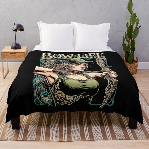 Item preview, Bow Life Archer Girl Vintage Archery Woman Art Nouveau designed and sold by GrandeDuc.