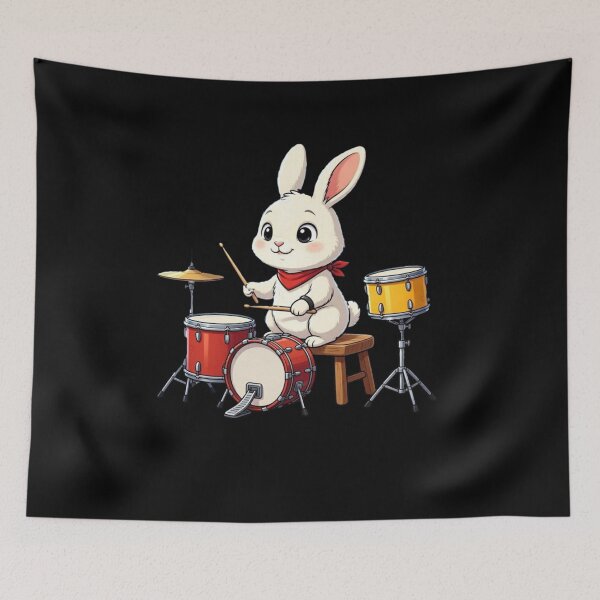 Item preview, Rabbit Playing The Drums  designed and sold by TheEndDesign.